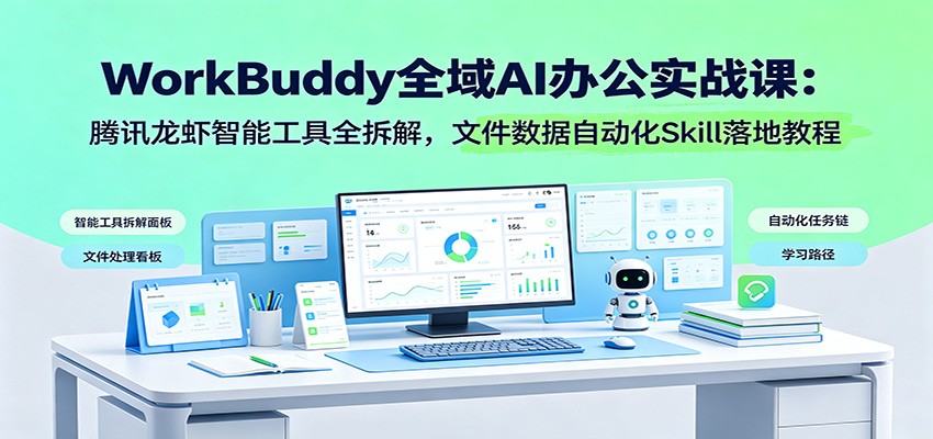 WorkBuddy全域AI办公实战课:腾讯龙虾智能工具全拆解,文件数据自动化Skill落地教程|无忧资源社