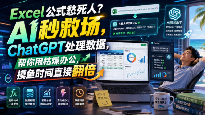 Excel公式愁死人？AI秒救场，ChatGPT处理数据，帮你甩枯燥办公，摸鱼时间直接翻倍【原创双语字幕】|无忧资源社