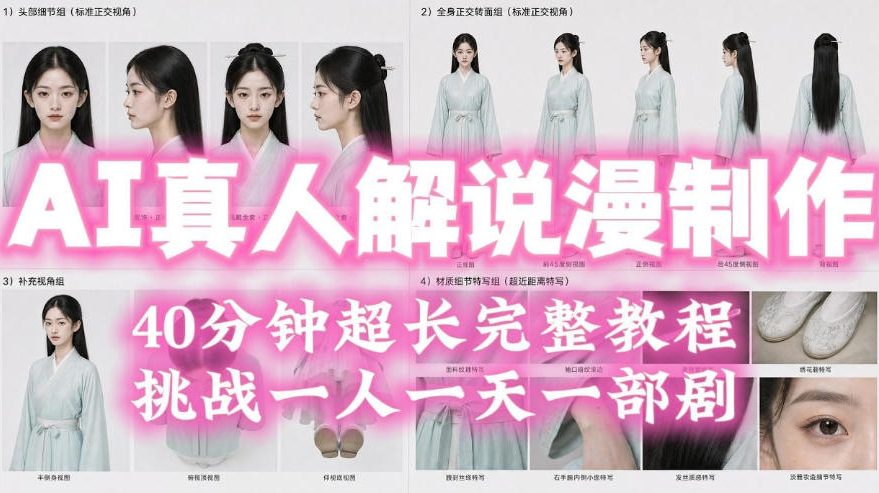 2026年AI真人解说漫剧自动批量化制作教程，40分钟超长完整，自动批量化制作，挑战一人一天一部剧！|无忧资源社