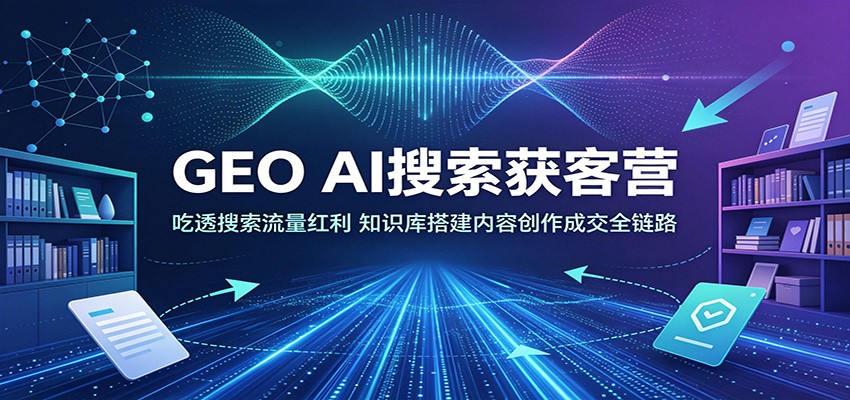 GEO AI搜索获客营：吃透搜索流量红利，知识库搭建内容创作成交全链路|无忧资源社