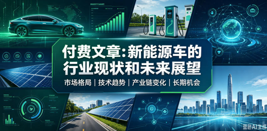付费文章:新能原车的行业现状和未来展望|无忧资源社