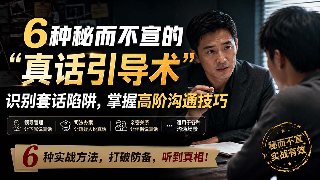 (20113期)付费文章:6种秘而不宣的“真话引导术”识别套话陷阱,掌握高阶沟通技巧|无忧资源社