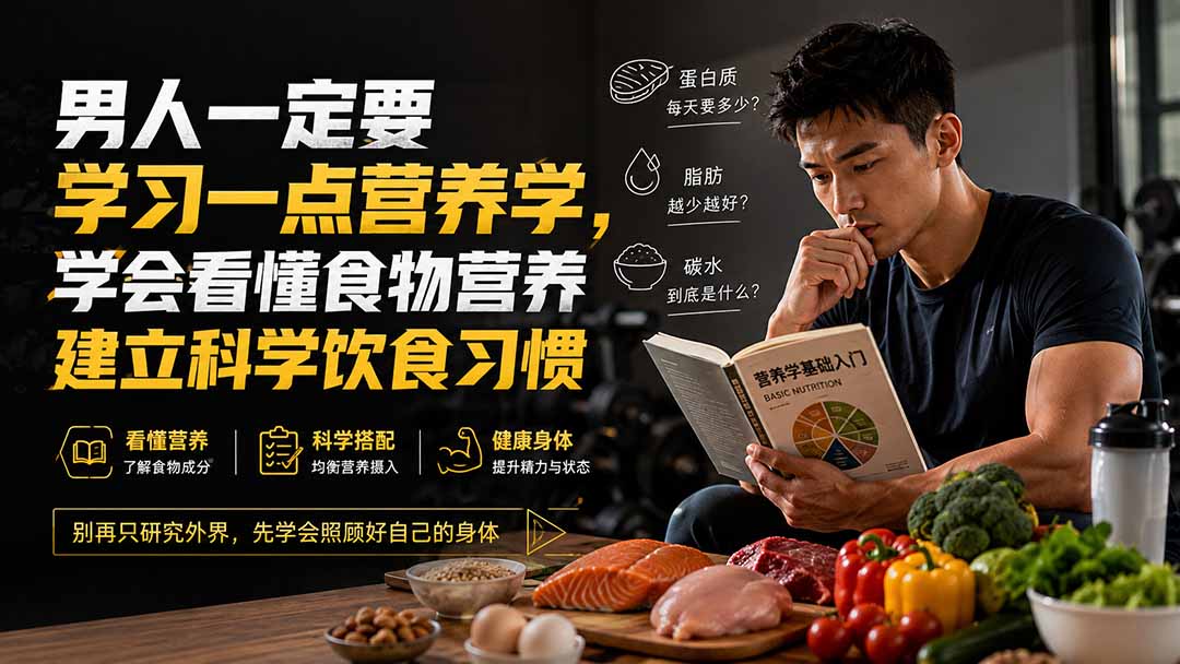 (20055期)付费文章:男人一定要学习一点营养学,学会看懂食物营养建立科学饮食习惯|无忧资源社