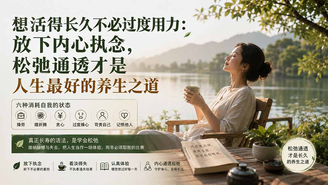 （20007期）付费文章：想活得长久不必过度用力：放下内心执念，松弛通透才是人生最好的养生之道|无忧资源社