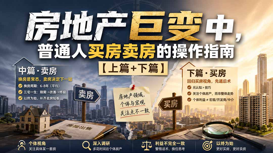 （20021期）付费文章：房地产巨变中，普通人买房卖房的操作指南【上篇+下篇】|无忧资源社