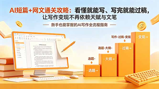 （19655期）AI短篇+网文通关攻略-更新：看懂就能写、写完就能过稿，让写作变现不再依赖天赋与文笔|无忧资源社
