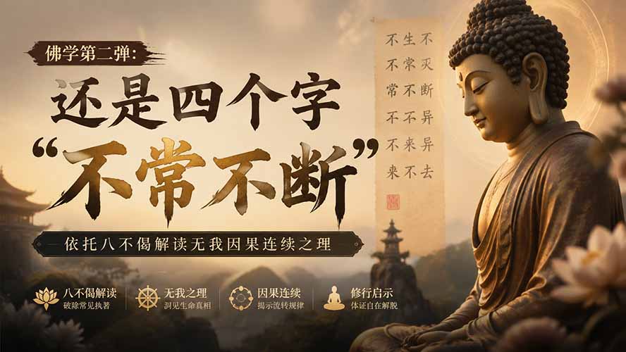 （19779期）付费文章：佛学第二弹：还是四个字“不常不断”依托八不偈解读无我因果连续之理|无忧资源社