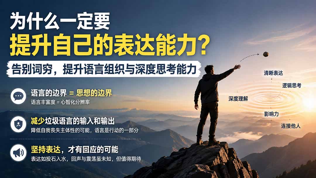 （20070期）付费文章：为什么一定要提升自己的表达能力？告别词穷，提升语言组织与深度思考能力|无忧资源社