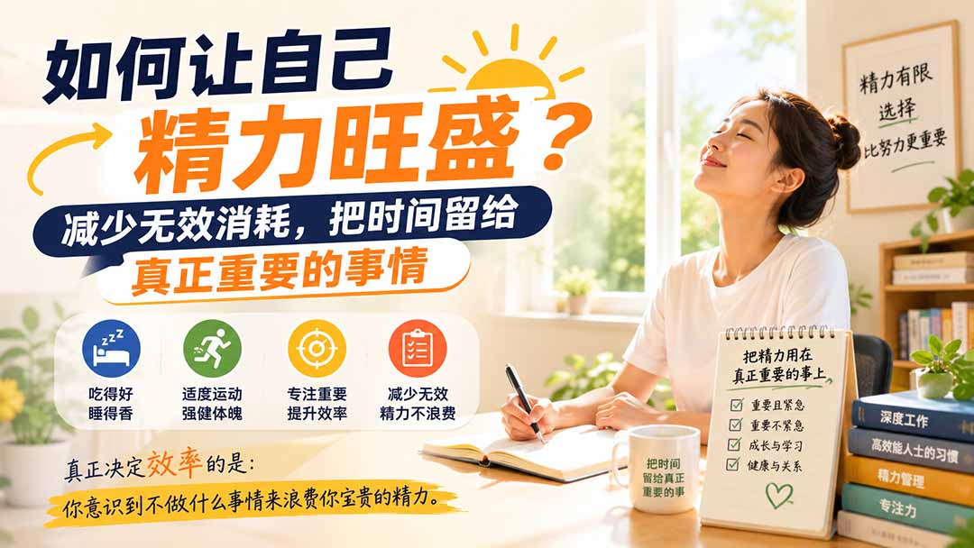 （20071期）付费文章：如何让自己精力旺盛？减少无效消耗，把时间留给真正重要的事情|无忧资源社