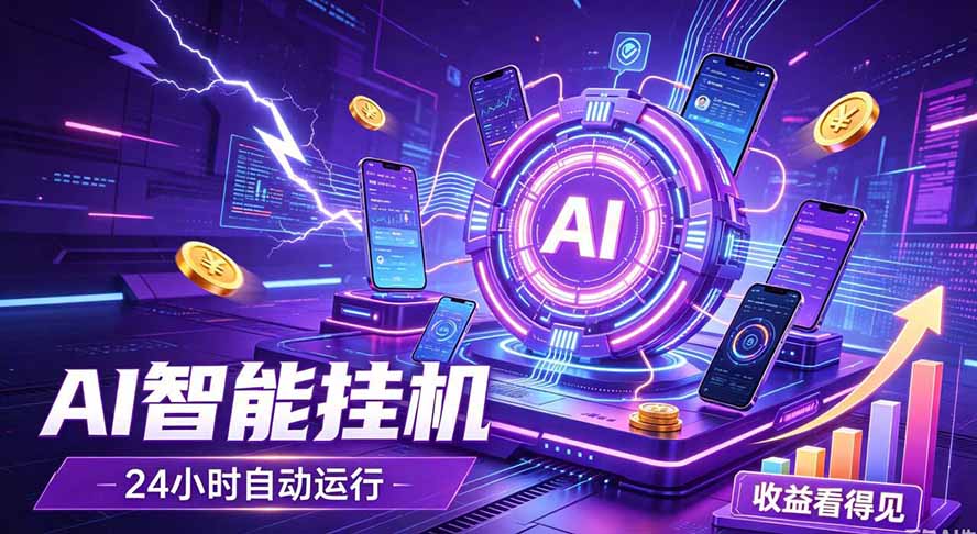 （19755期）AI智能广告挂机，躺赚新模式 设备托管运行，解放双手持续变现|无忧资源社