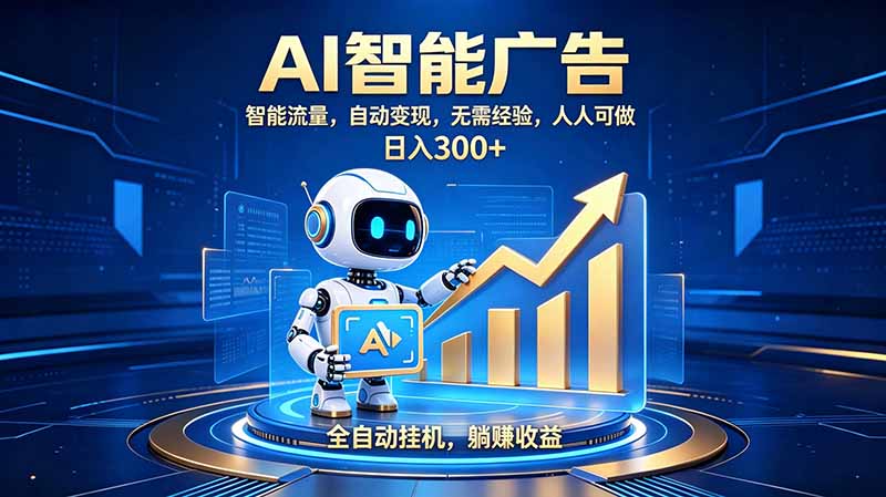 (19957期)轻资产新赛道,全自动AI广告,打造持续收益|无忧资源社