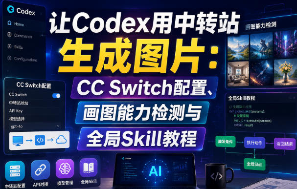 让Codex用中转站生成图片：CC Switch配置、画图能力检测与全局Skill教程|无忧资源社