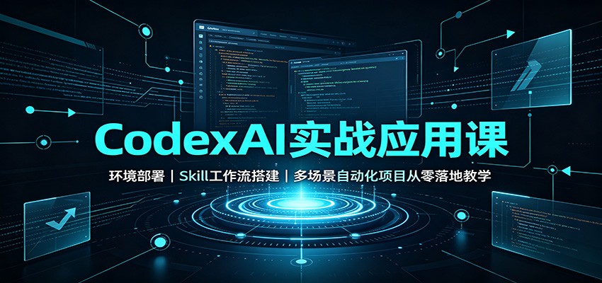CodexAI实战应用课：环境部署Skill工作流搭建，多场景自动化项目从零落地教学|无忧资源社