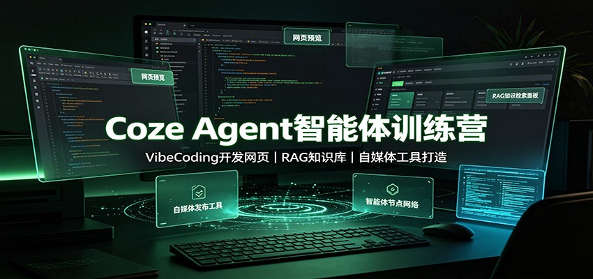 Coze Agent智能体训练营：VibeCoding开发网页，RAG知识库，自媒体工具打造|无忧资源社