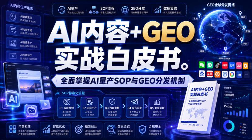 AI内容+GEO实战白皮书，全面掌握AI量产SOP与GEO分发机制【文档】|无忧资源社