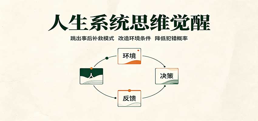 人生系统思维觉醒：跳出事后补救模式，改造环境条件，降低犯错概率|无忧资源社