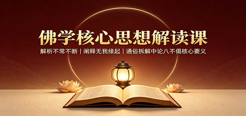 佛学核心思想解读课：解析不常不断，阐释无我缘起，通俗拆解中论八不偈核心要义|无忧资源社