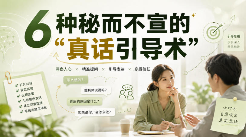 付费文章：6种秘而不宣的“真话引导术”|无忧资源社