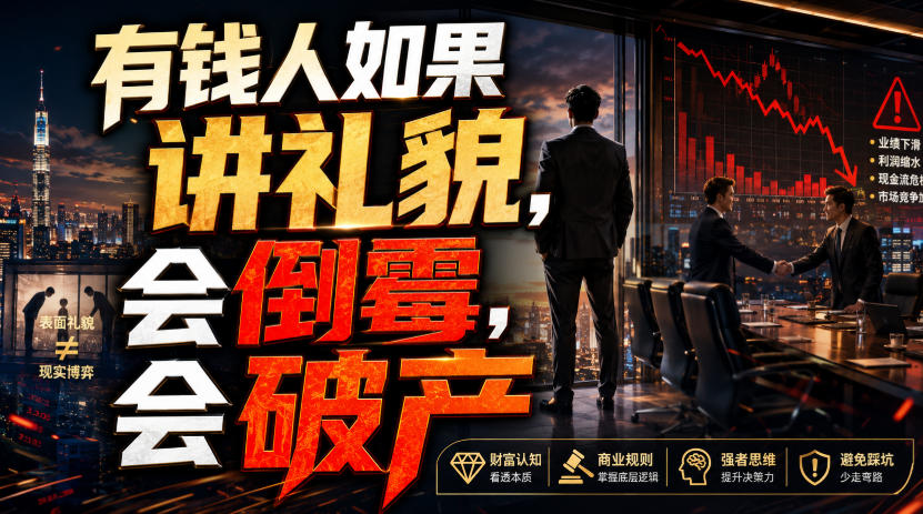 付费文章：有钱人如果讲礼貌，会倒霉，会破产|无忧资源社