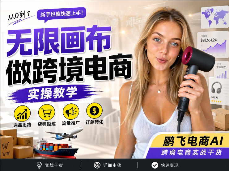 【跨境电商必备】AI无线画布制作商品宣传视频，四步搞定，无线画布工作流，操作简单好上手|无忧资源社