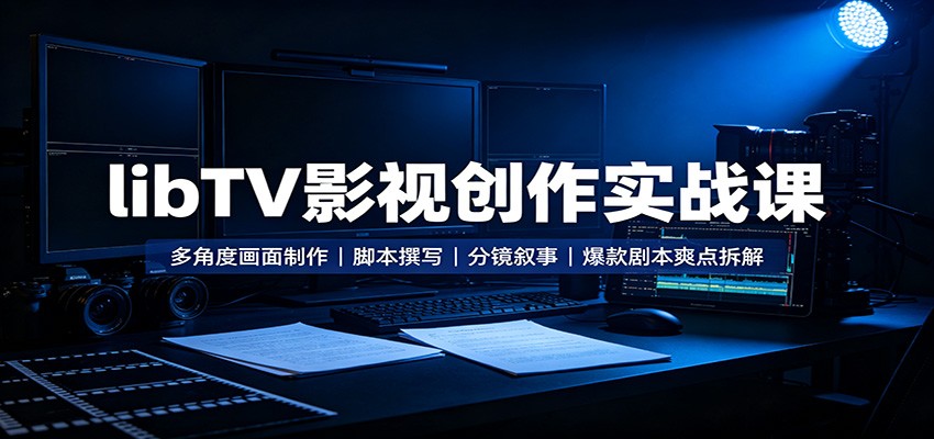 libTV影视创作实战课：多角度画面制作，脚本撰写，分镜叙事，爆款剧本爽点拆解|无忧资源社
