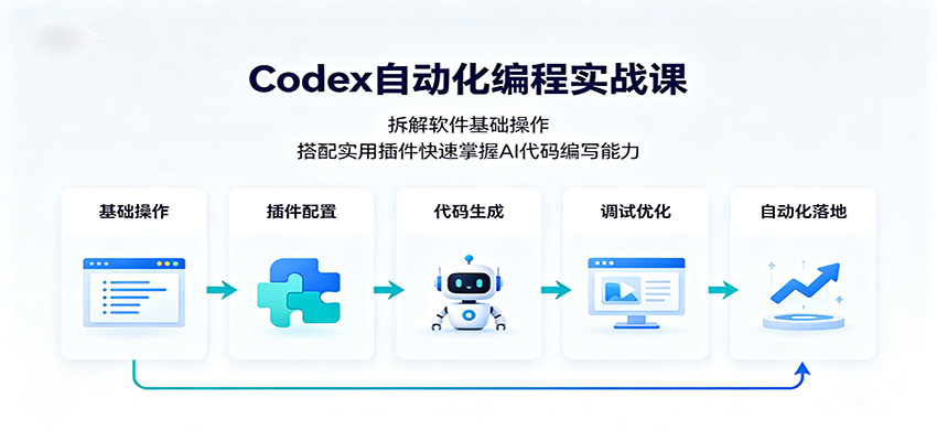 Codex自动化编程实战课：拆解软件基础操作，搭配实用插件快速掌握AI代码编写能力|无忧资源社