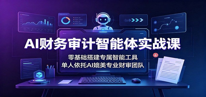 AI财务审计智能体实战课：零基础搭建专属智能工具，单人依托AI媲美专业财审团队|无忧资源社