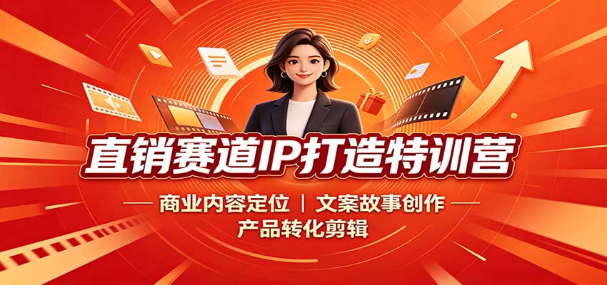 直销赛道IP打造特训营：商业内容定位，文案故事创作，产品转化剪辑|无忧资源社