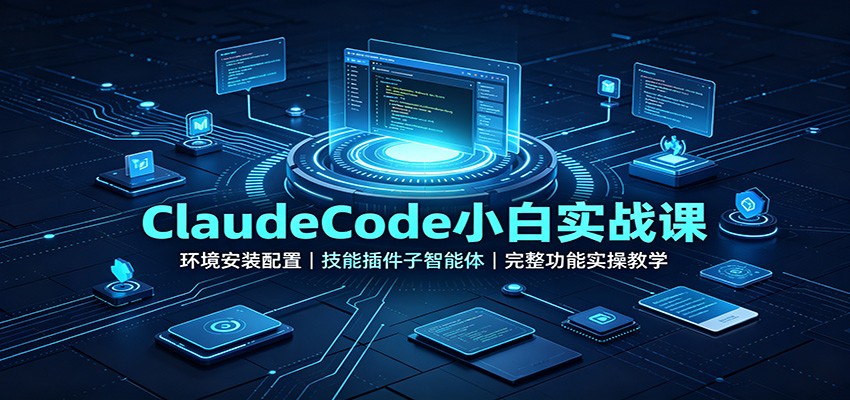 ClaudeCode小白实战课：环境安装配置，技能插件子智能体，完整功能实操教学|无忧资源社