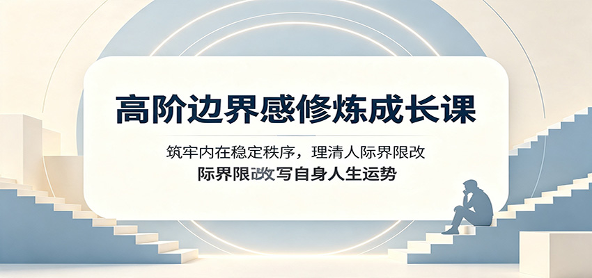 高阶边界感修炼成长课：筑牢内在稳定秩序，理清人际界限改写自身人生运势|无忧资源社