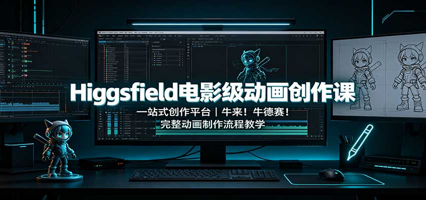 Higgsfield电影级动画创作课：一站式创作平台，牛来！牛德赛！完整动画制作流程教学|无忧资源社