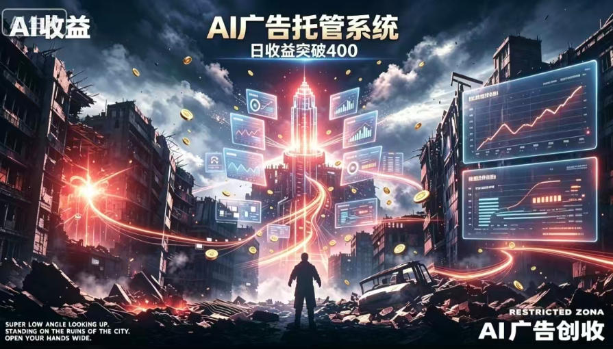 AI智能广告,全自动化运行,单日可达400+,小白新手0基础上手【揭秘】|无忧资源社
