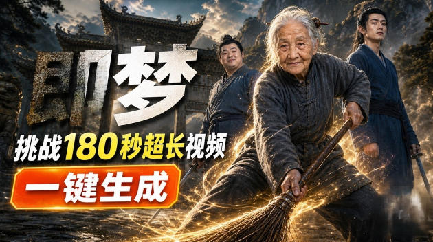 即梦挑战180秒超长视频！一键生成3分钟电影？完整制作流程详细分享！|无忧资源社