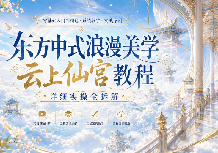 东方中式浪漫美学云上仙宫教程，详细实操全拆解|无忧资源社
