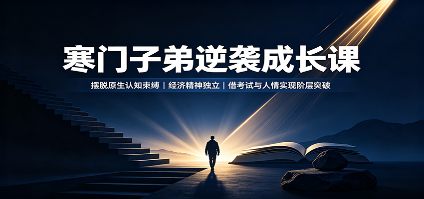 寒门子弟逆袭成长课:摆脱原生认知束缚,经济精神独立,借考试与人情实现阶层突破|无忧资源社