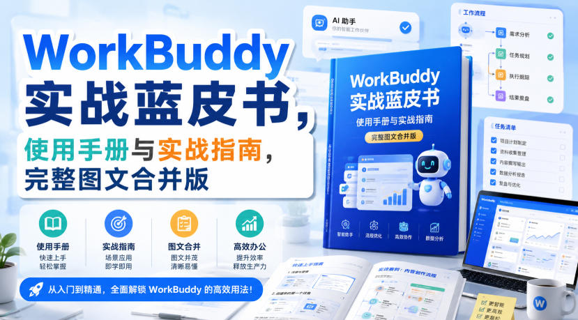 WorkBuddy实战蓝皮书，使用手册与实战指南，完整图文合并版|无忧资源社