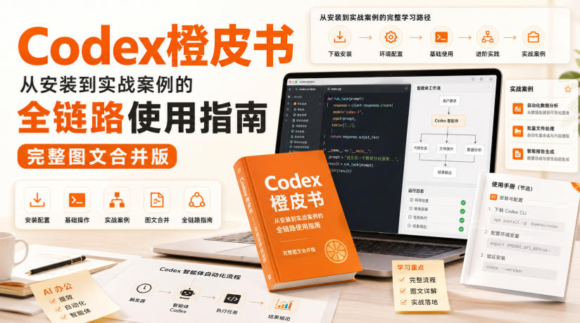 Codex橙皮书，从安装到实战案例的全链路使用指南，完整图文合并版|无忧资源社