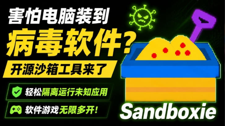 害怕电脑装到病毒软件？开源沙箱工具来了，轻松隔离运行未知应用，还能软件游戏无限多开！Sandboxie|无忧资源社