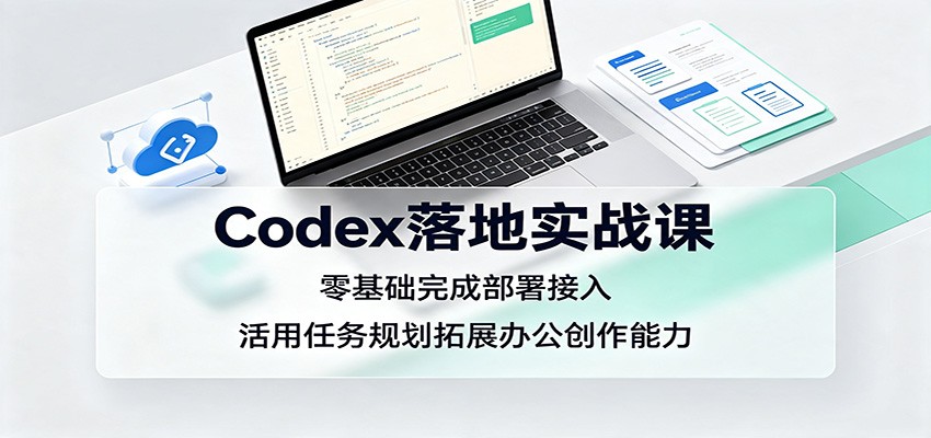 Codex落地实战课：零基础完成部署接入，活用任务规划拓展办公创作能力|无忧资源社