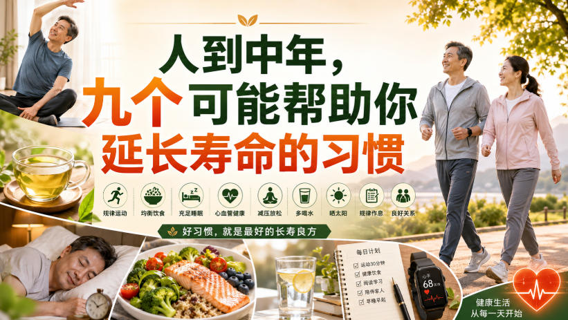 付费文章：人到中年，九个可能帮助你延长寿命的习惯|无忧资源社