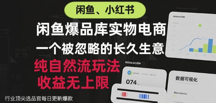 闲鱼小红书实物电商，纯自然流玩法，一个被忽略的长久生意，收益无上限【揭秘】|无忧资源社