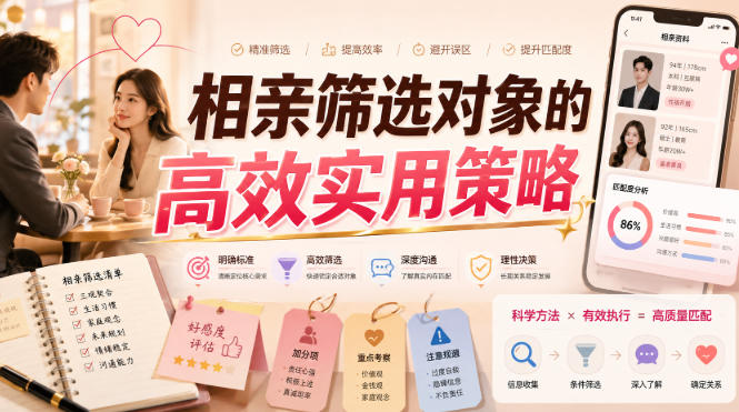 付费文章：相亲筛选对象的高效实用策略|无忧资源社