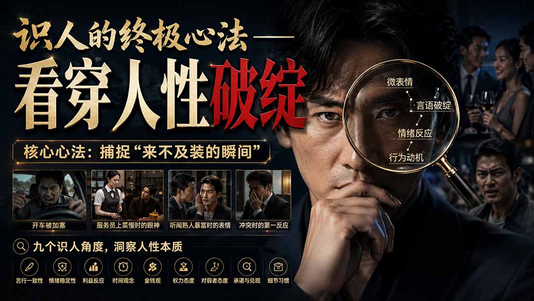 （20300期）付费文章：识人的终极心法——看穿人性破绽|无忧资源社