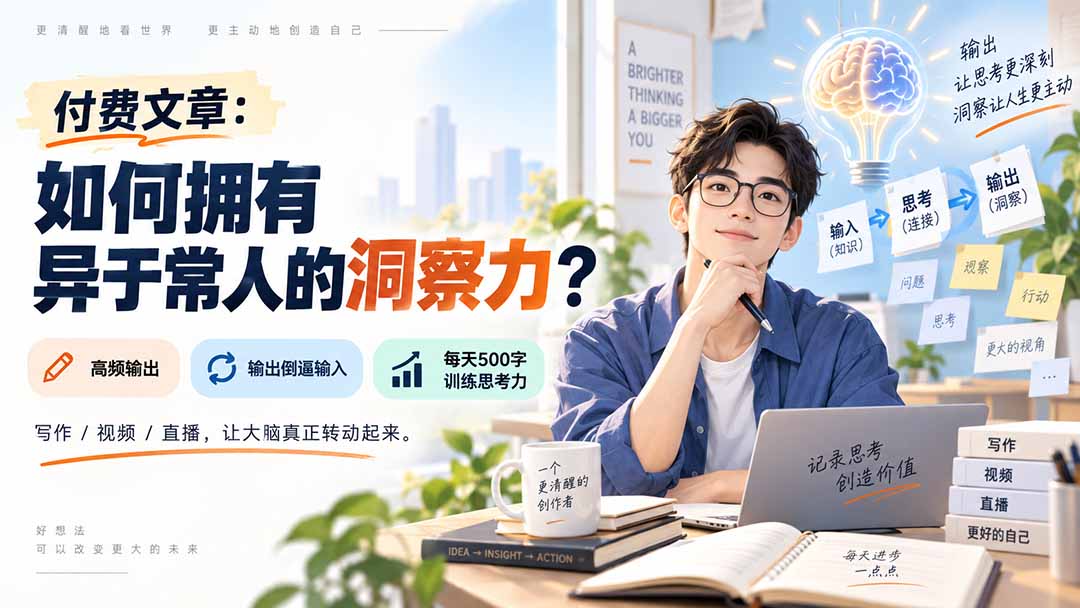 （20558期）付费文章：如何拥有异于常人的洞察力？|无忧资源社