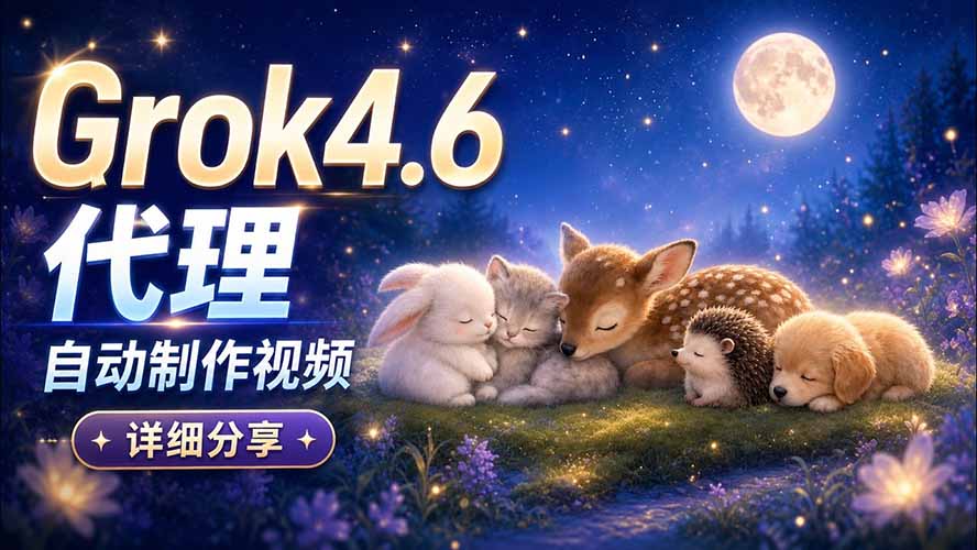 （20560期）Grok 4.6 代理自动制作视频！从提示词到成片全流程详细分享｜AI Agent 实操分享|无忧资源社