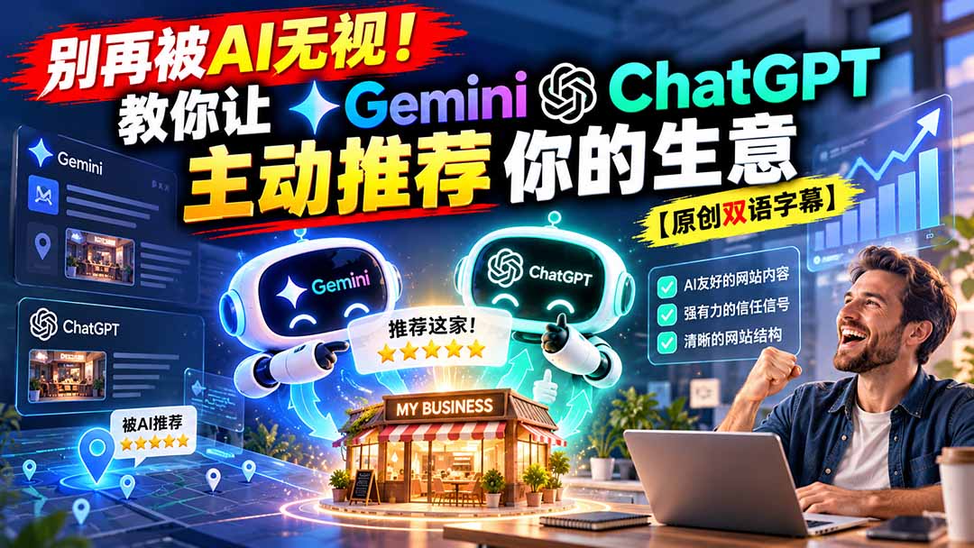 （20737期）别再被AI无视！教你让GeminiChatGPT主动推荐你的生意【原创双语字幕】|无忧资源社