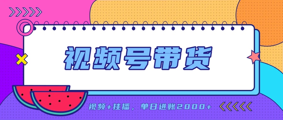 （20344期）日入2000+的副业，视频号带货，一部手机改写人生篇章，无需投资|无忧资源社