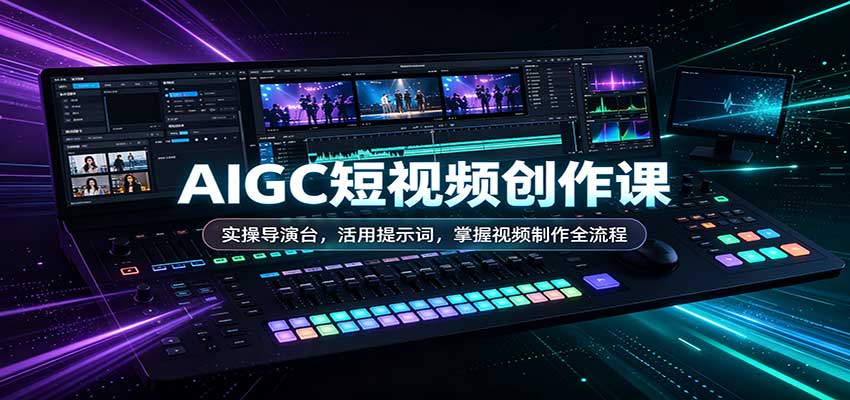 AIGC短视频创作课:实操导演台,活用提示词,掌握视频制作全流程|无忧资源社