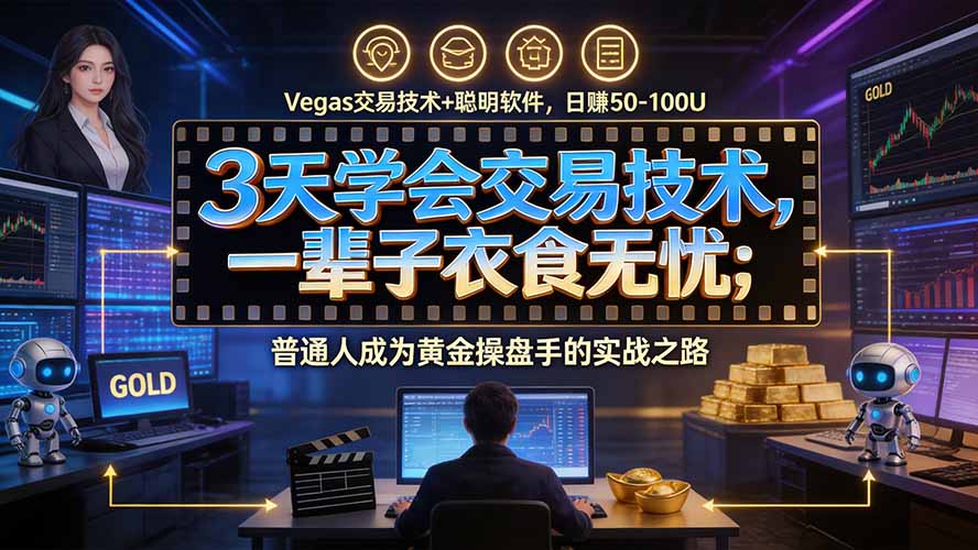 (20720期)3天学会做交易,普通人快速成为操盘手” Vegas交易系统+聪明软件 , 日赚50-1000U, 长期稳定,小白轻松上手|无忧资源社