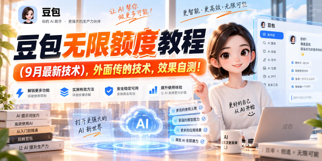 豆包无限额度教程（9月最新技术），外面传的技术，效果自测！|无忧资源社